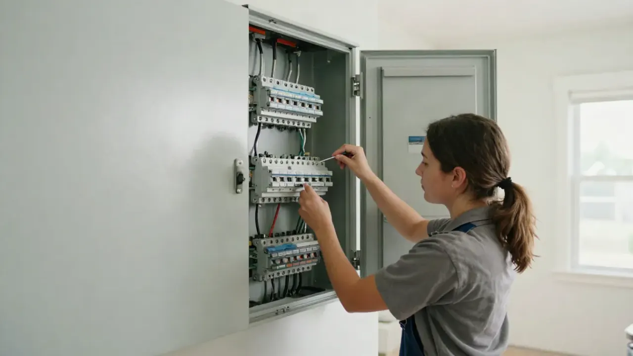 AFCI and GFCI Breaker Installation in Woodstock, Georgia: professional performing AFCI and GFCI Breaker Installation for a